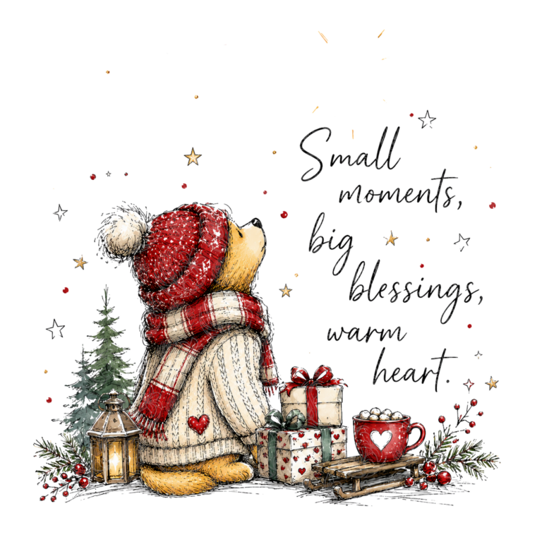 Small moments big blessings warm heart Bear with Presents – GBH21271